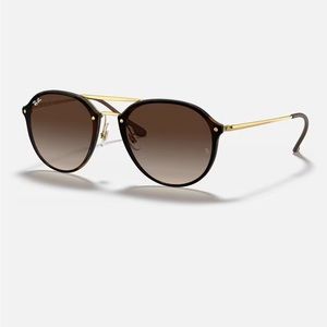 Ray Ban Blaze Double Bridge Polished Light Havana Brown Lenses